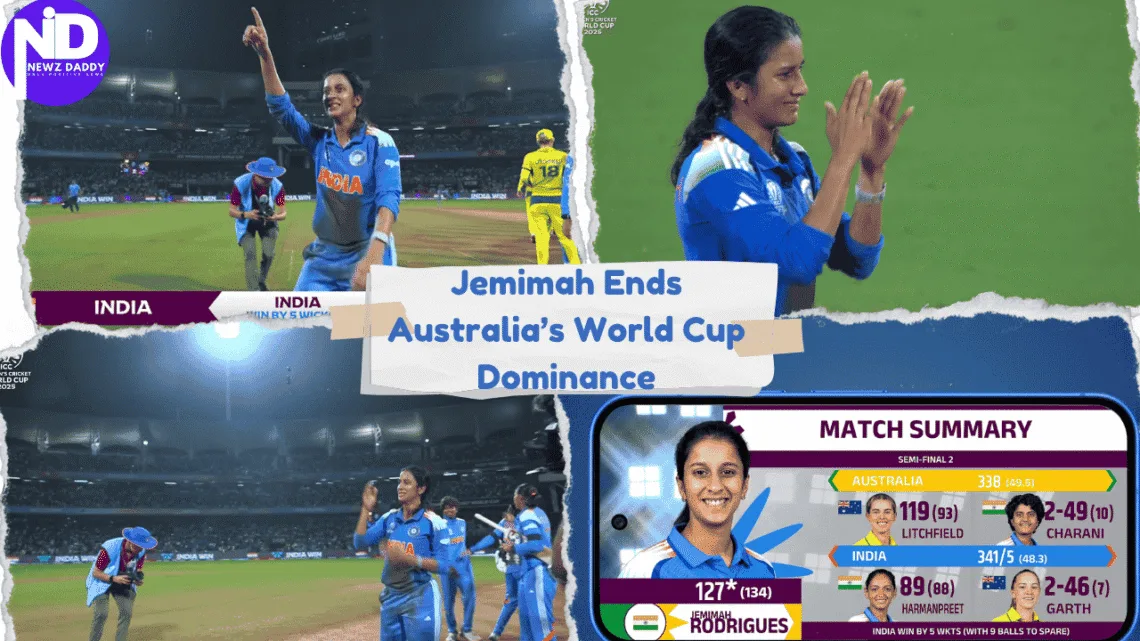 Jemimah Ends Australia’s World Cup Dominance