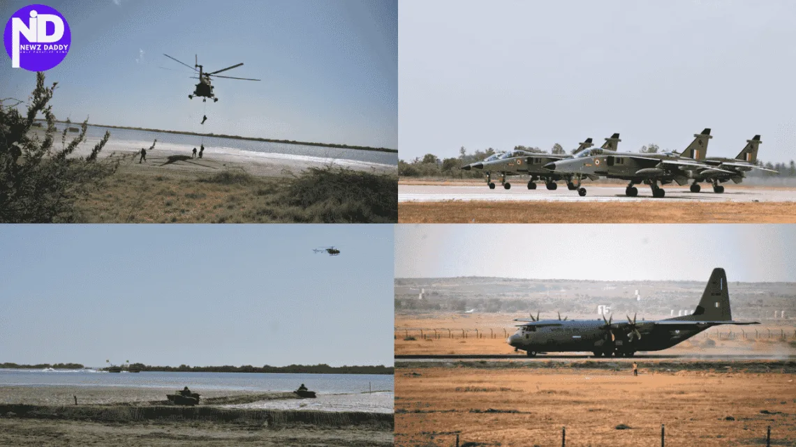 MahaGujRaj-25 Shows How Air, Land & Sea Work Together