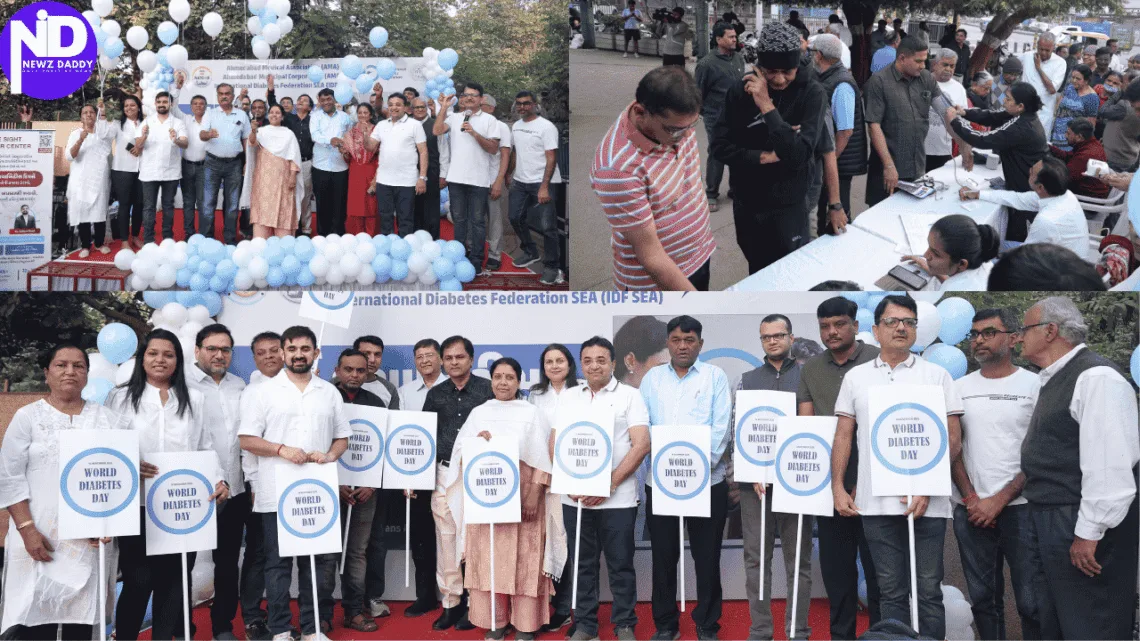 World Diabetes Day Ahmedabad: City Unites in Blue for Health