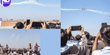 Youth Awed as Sarang Helicopter Display Lights Up Sky