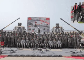 Defence Secretary Bhuj Visit, Bhuj defence news, Creek Sector Bhuj, Indian Army transformation, Tri Services coordination, joint military operations India, border security Gujarat, coastal security India, Indian Army Bhuj, Defence Secretary Rajesh Kumar Singh, Southern Command Indian Army, Konark Corps, Exercise TATRAKSHA, Indian Navy joint exercise, Indian Air Force coordination, Indian Coast Guard operations, BSF border security, defence infrastructure India, military jointness India, indigenisation defence India, forward areas Gujarat, border defence India, modern weapon systems India, military exercise Bhuj, national security India, defence news Gujarat, armed forces modernisation, defence preparedness India, Gujarat border security, India defence strategy