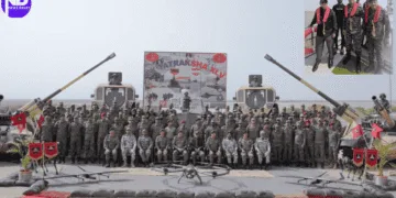 Defence Secretary Bhuj Visit, Bhuj defence news, Creek Sector Bhuj, Indian Army transformation, Tri Services coordination, joint military operations India, border security Gujarat, coastal security India, Indian Army Bhuj, Defence Secretary Rajesh Kumar Singh, Southern Command Indian Army, Konark Corps, Exercise TATRAKSHA, Indian Navy joint exercise, Indian Air Force coordination, Indian Coast Guard operations, BSF border security, defence infrastructure India, military jointness India, indigenisation defence India, forward areas Gujarat, border defence India, modern weapon systems India, military exercise Bhuj, national security India, defence news Gujarat, armed forces modernisation, defence preparedness India, Gujarat border security, India defence strategy