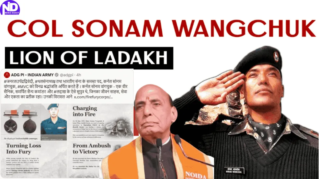 Rajnath Singh Mourns Col Sonam Wangchuk