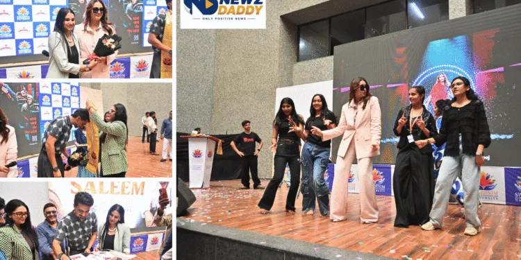 Huma Qureshi Swarrnim University Visit Draws Huge Student Crowd