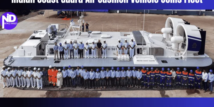 Indian Coast Guard Air Cushion Vehicle Inducted in Goa