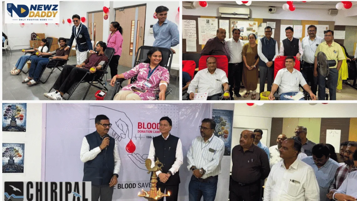 Chiripal Group Blood Donation Campaign Begins Across Gujarat