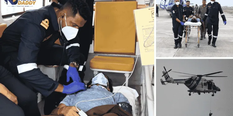 Indian Coast Guard Medical Evacuation Saves Seafarer Off Porbandar