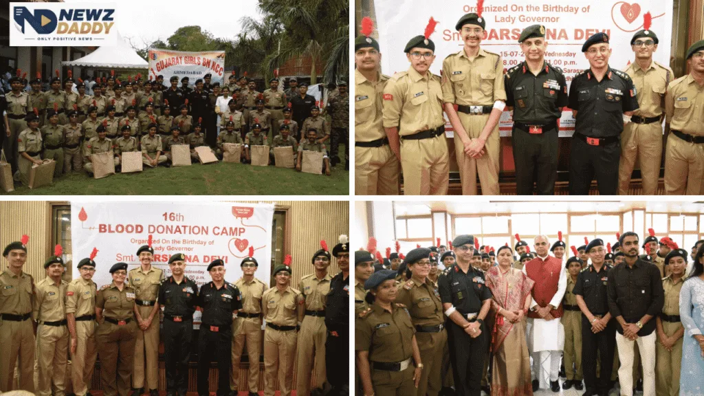 NCC Blood Donation Camp Held at Raj Bhavan in Gandhinagar