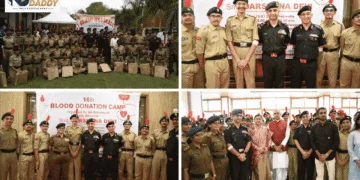 NCC Blood Donation Camp Held at Raj Bhavan in Gandhinagar