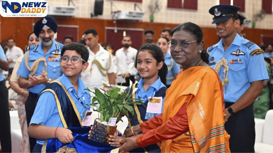 President Droupadi Murmu Visits Air Force Bal Bharati School