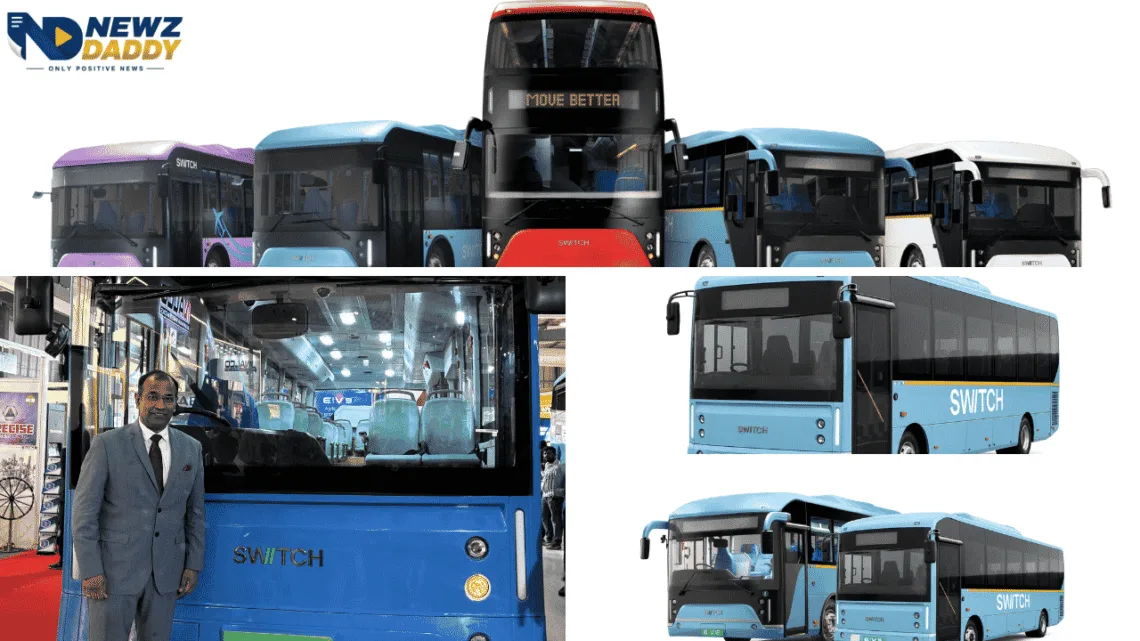 SWITCH EiV9 Electric Bus Debuts at Prawaas 5.0 in India