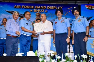 Indian Air Force Band Performs at Bhuj Town Hall
