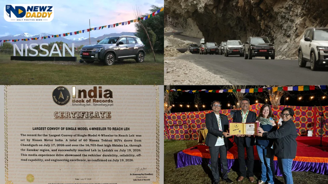 Nissan TEKTON Creates India Book of Records with Leh Drive