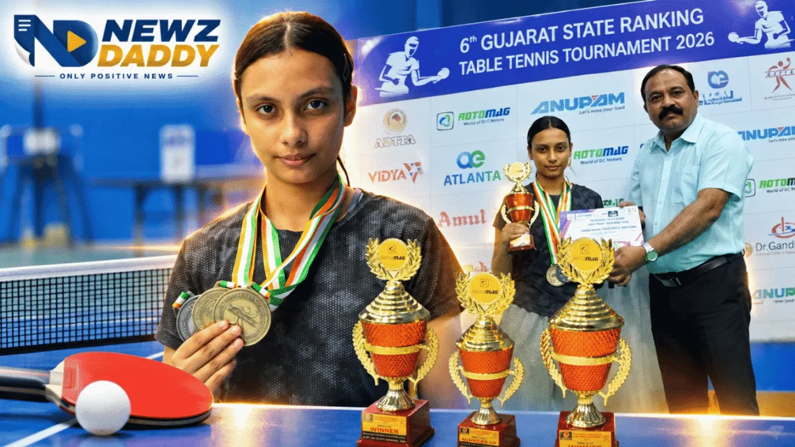 DPS Bopal Student Mouboni Chatterjee Wins Gujarat Table Tennis