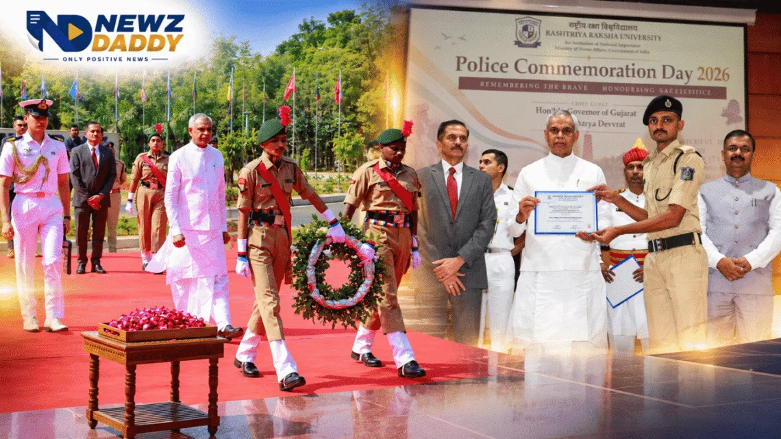 Police Martyrs Honoured at Rashtriya Raksha University Event